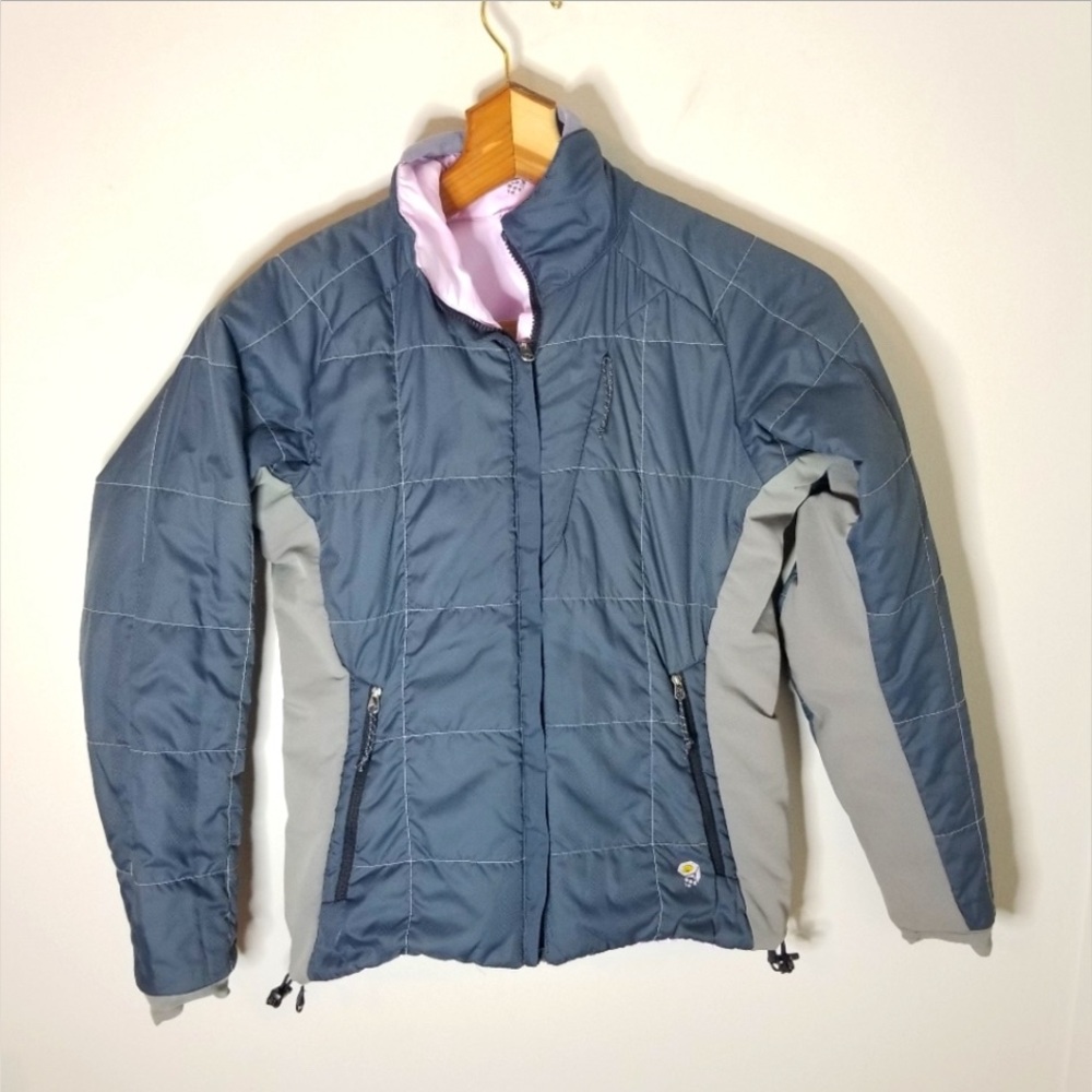 Mountain Hardwear Reversible Pink Gray Ski Coat Puffer Jacket Full Zip S